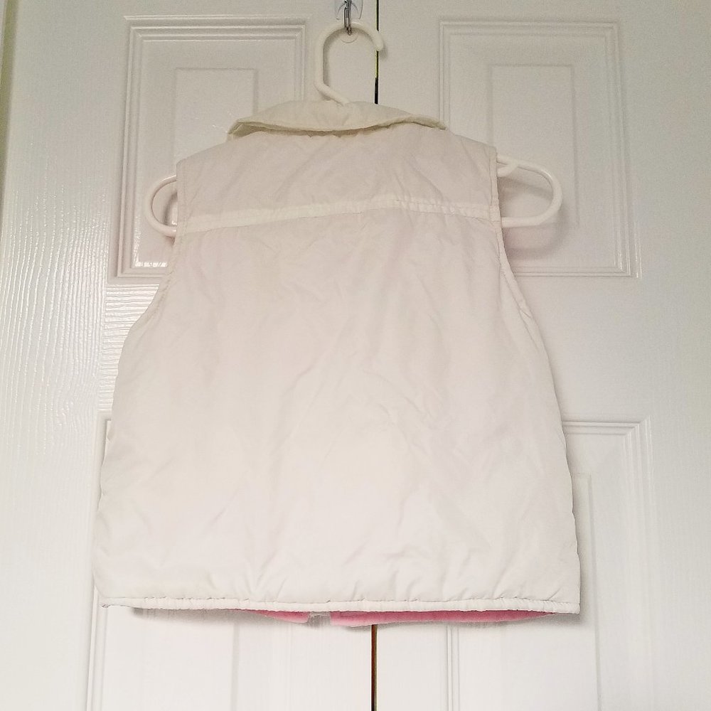 White Toddler Girl Two-Sided Vest 2T - Picture 5 of 7